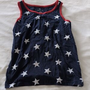 Cat & Jack Navy Star Tank Top with Red Trim